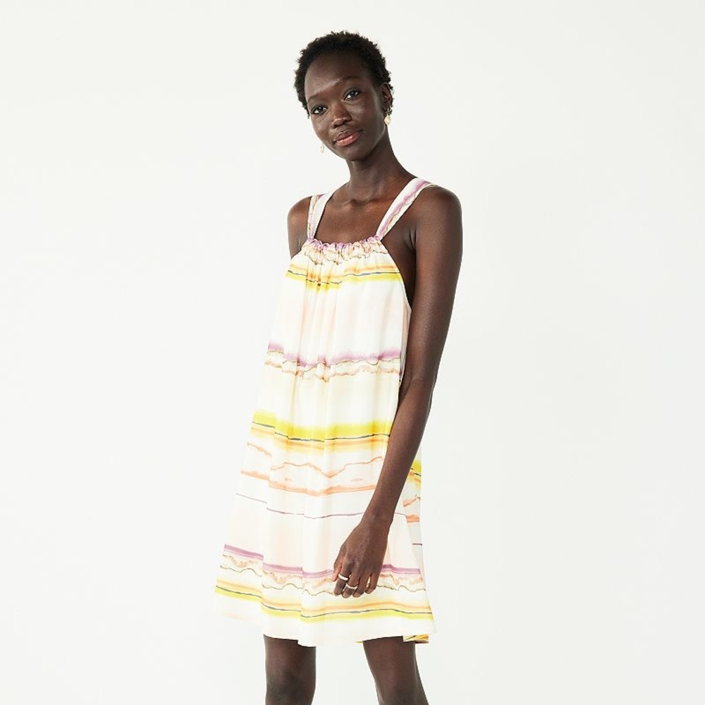 Women's Nine West Squareneck Trapeze Mini Dress, Size: Small, Light Pink. NWT